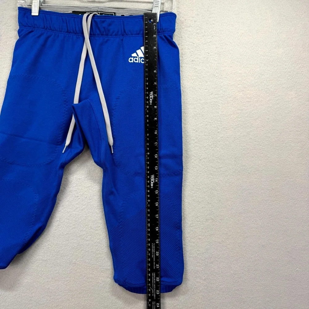 Adidas Integrated Football Pants Mens XL Fits 28x16* Blue Crop Drawstring Waist